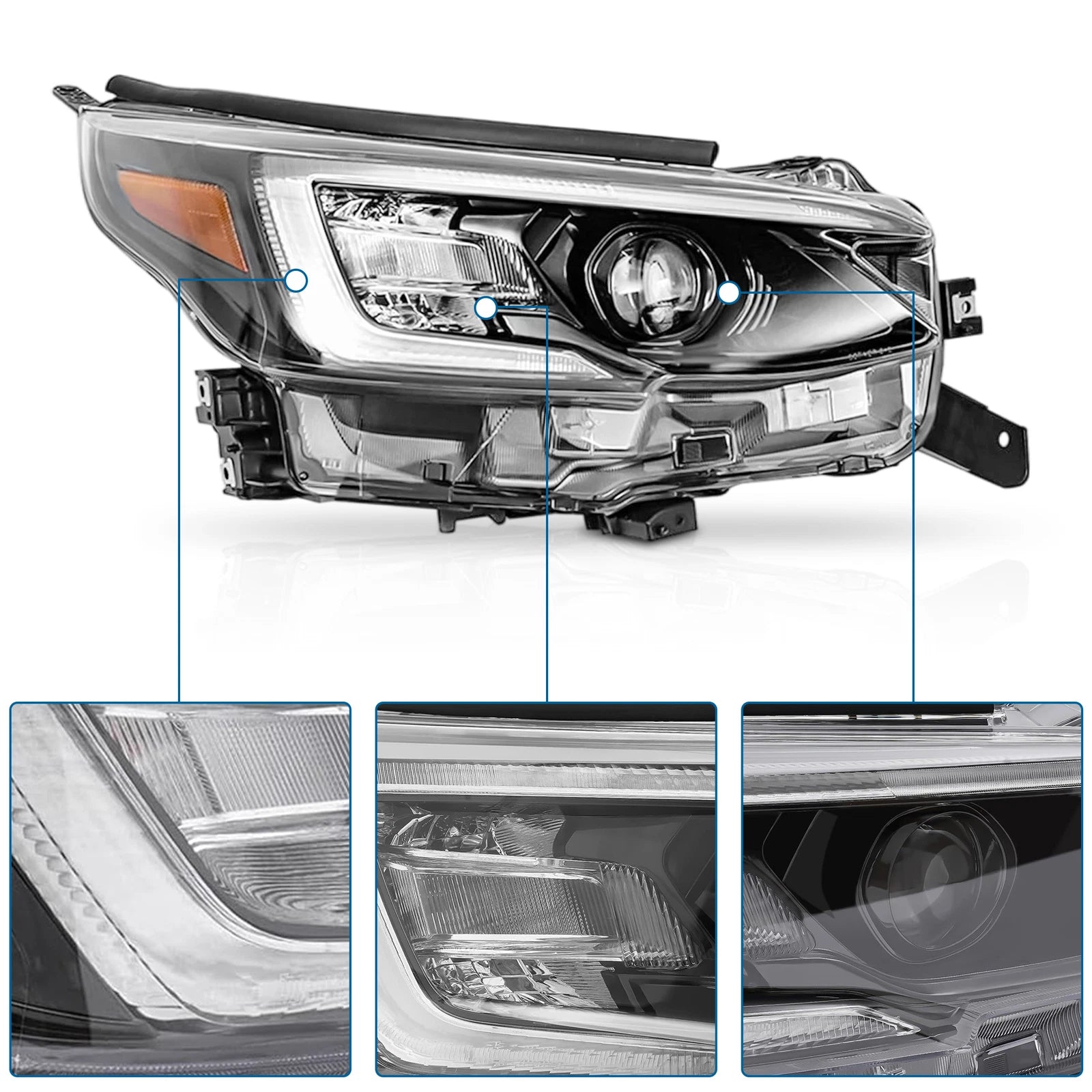 Headlight Set of 2 LED for Subaru Legacy Outback (2020-2020)