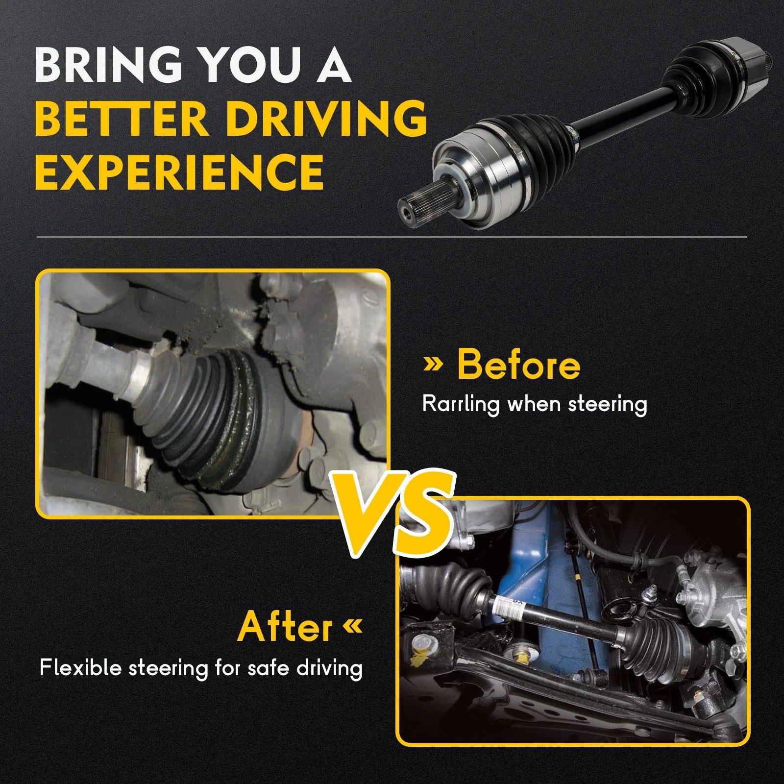 CV Axle Assembly Front Left for Volvo XC60 XC90 V60 Cross Country