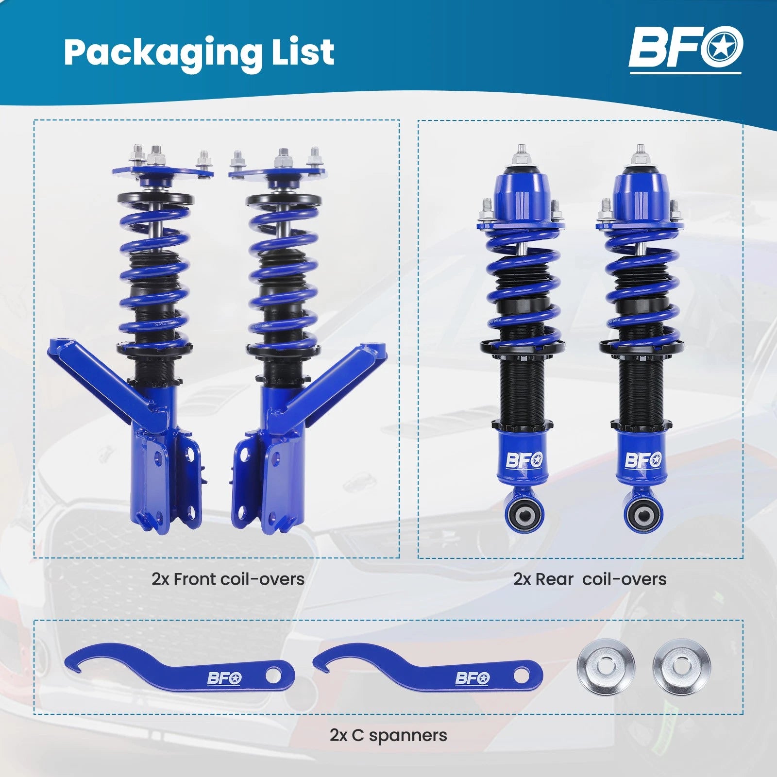 Adjustable Coilovers for Honda Civic (2001–2005)