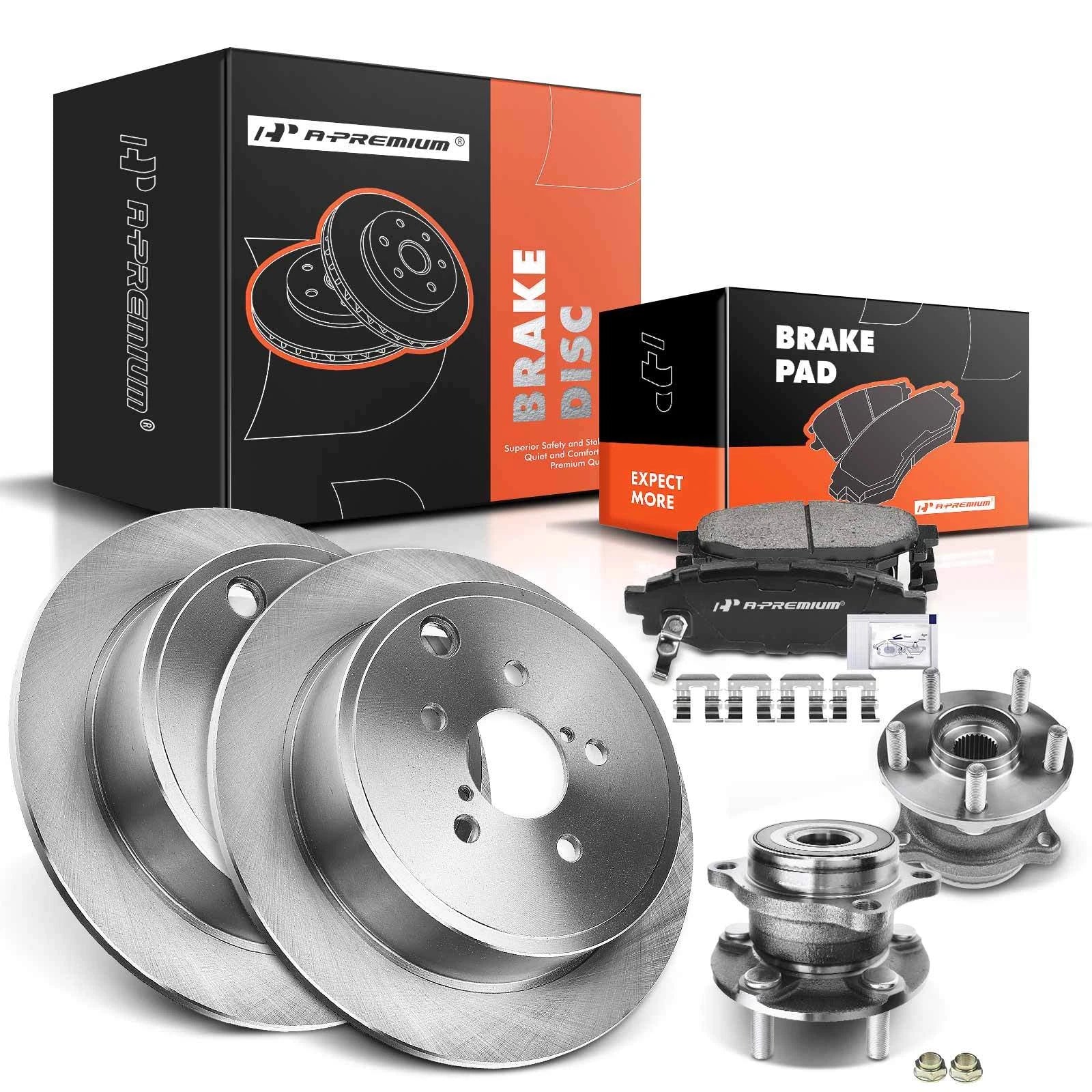 Rear Disc Brake Rotor & Pad Set for Subaru Impreza BRZ 