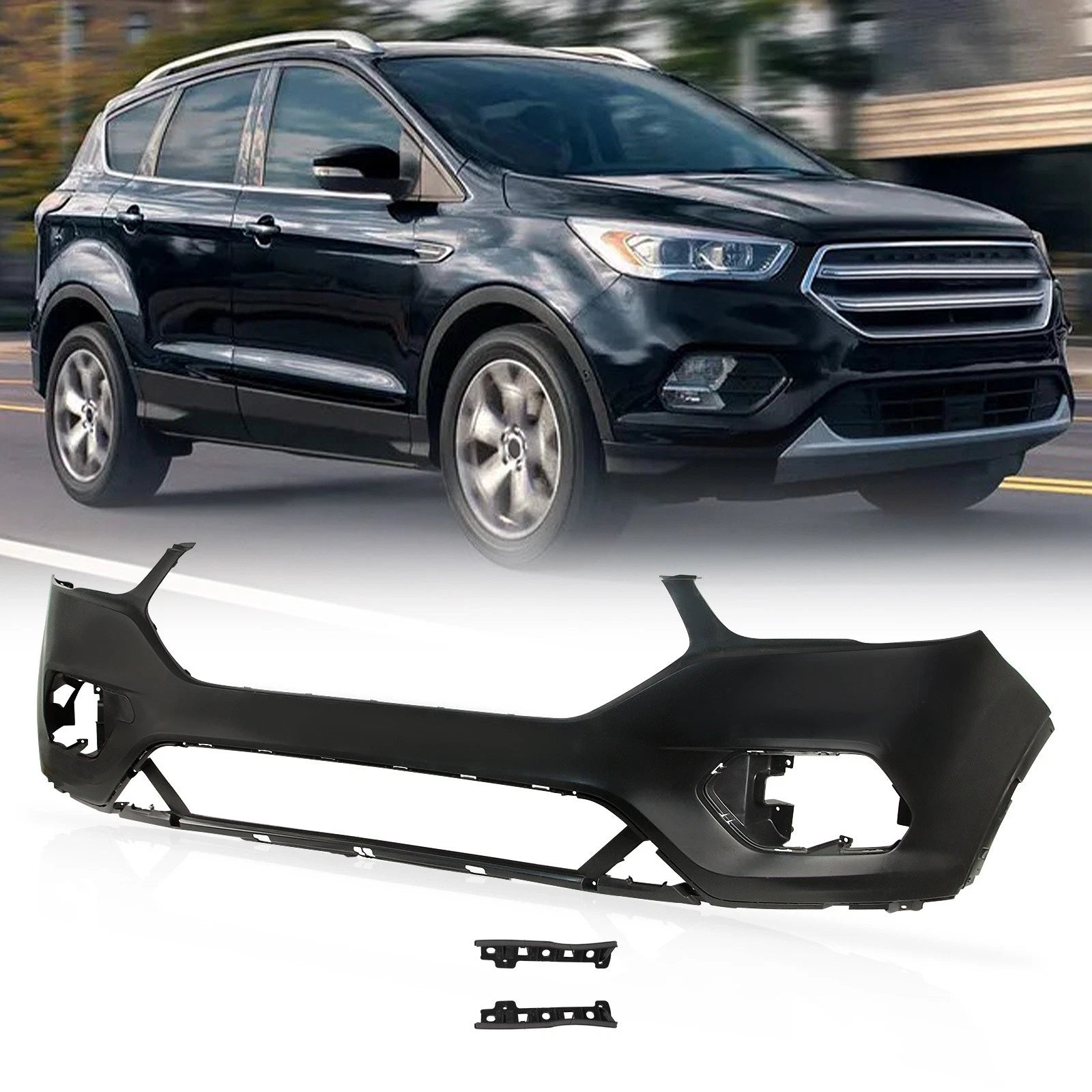 Front Bumper Cover for Ford Escape (2017–2019) Primed with Bracket