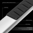 6" Aluminum Step Nerf Bars for Ford F250-F550 SD (1999–2016)