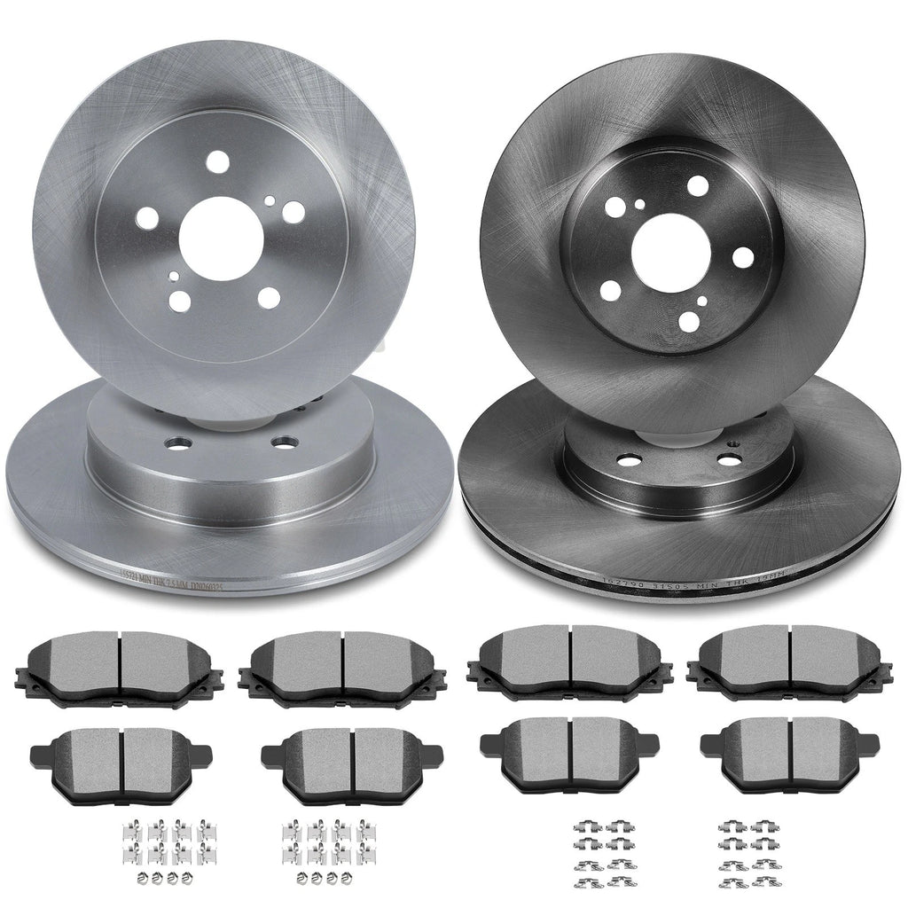 Set of 4 Brake Rotors & Ceramic Pads for Pontiac Vibe Toyota Matrix (2003–2010)