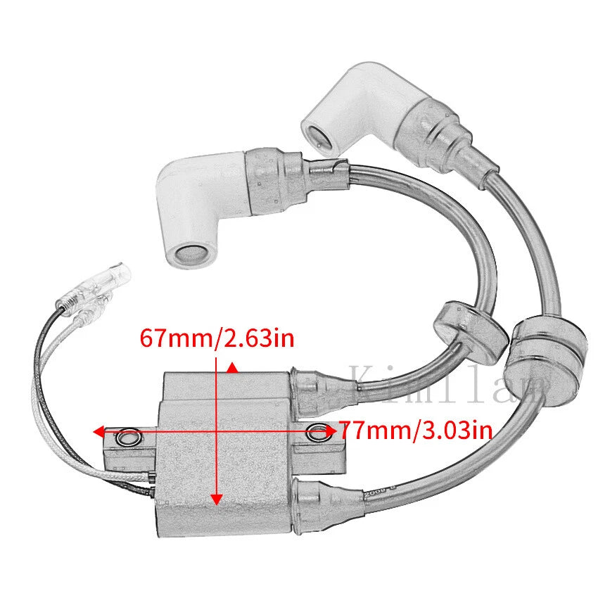 Ignition Coil for Yamaha Outboard 8HP 9.9HP 20HP 25HP (680-85570-02 680-85570-00)