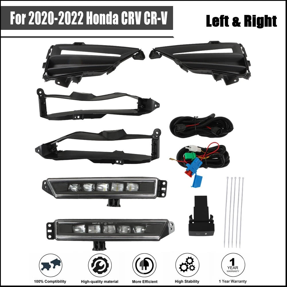 Set of 2 LED Front Fog Lights for Honda CR-V (2020–2022)