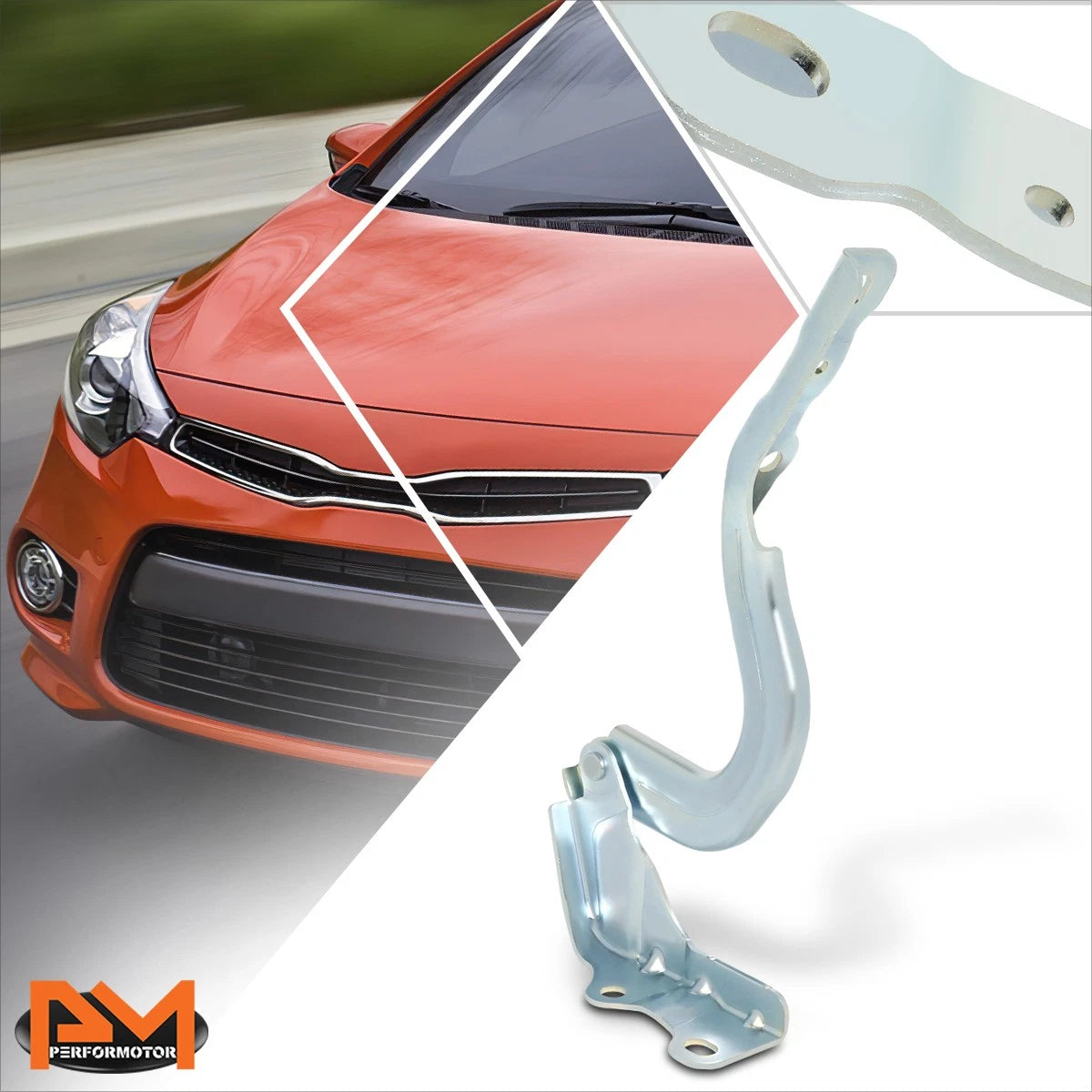 Left Driver Side Steel Engine Hood Hinge for Kia Forte5 (2014–2018)