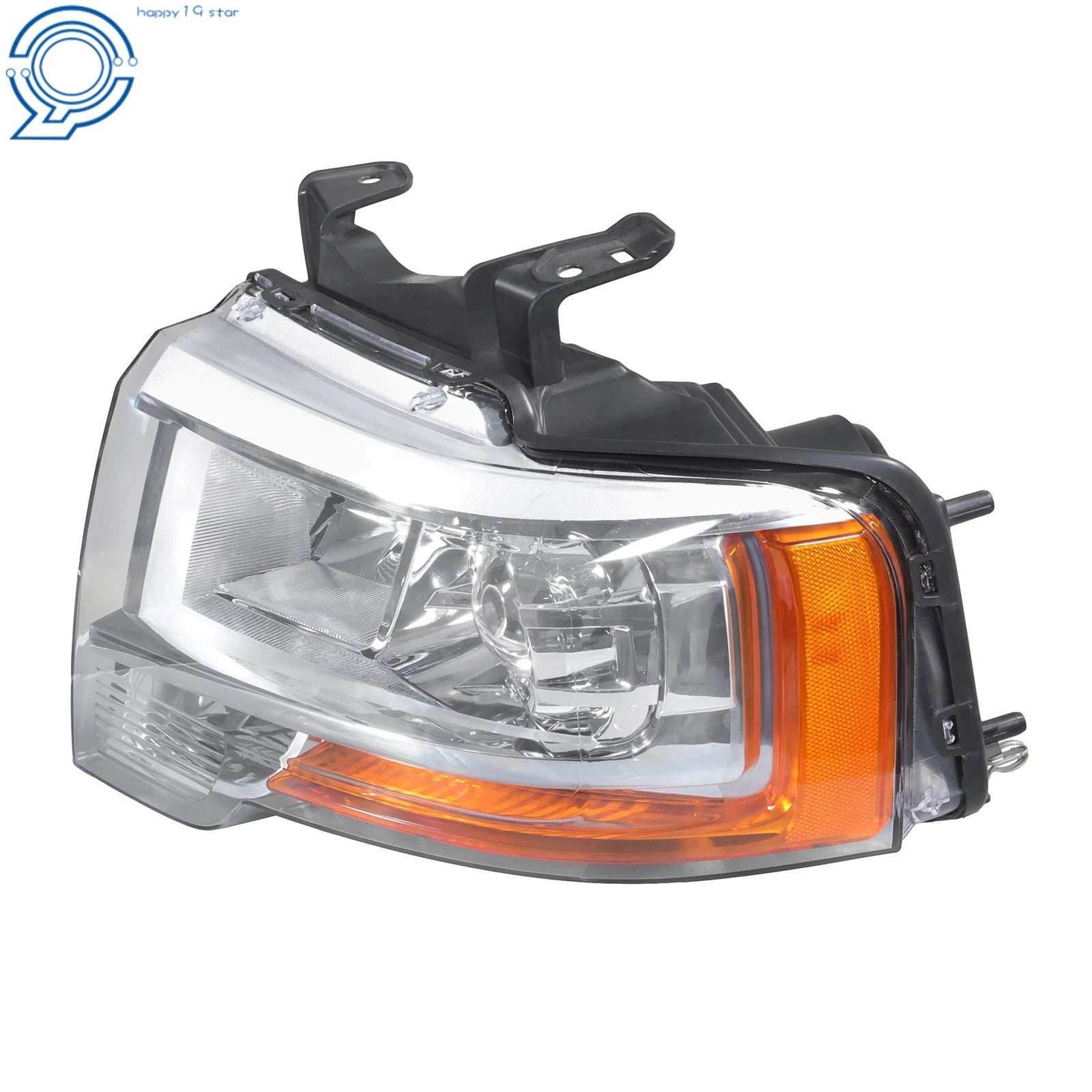 Set of 2 Halogen Projector Headlights for Ford Expedition (2015-2017) Chrome