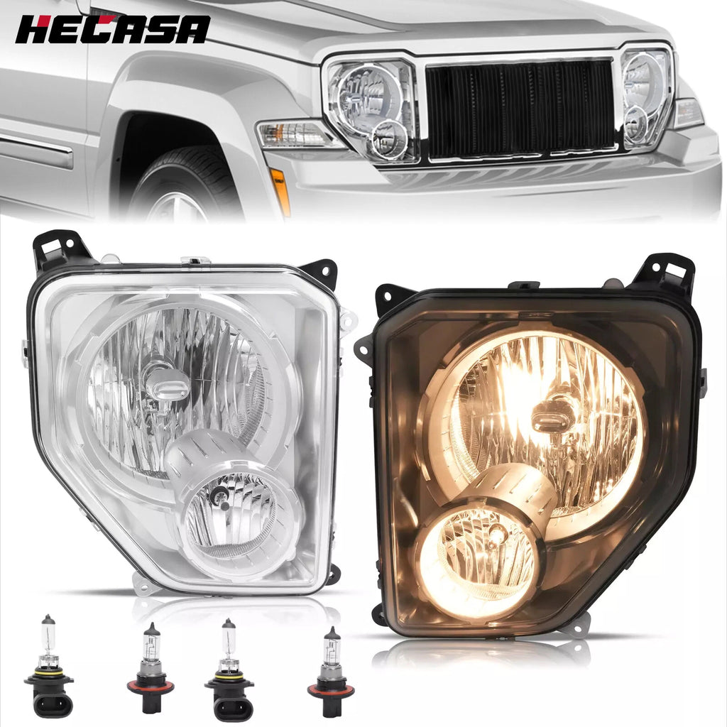 Halogen Headlight Set with Fog Light for Jeep Liberty (2008–2012)
