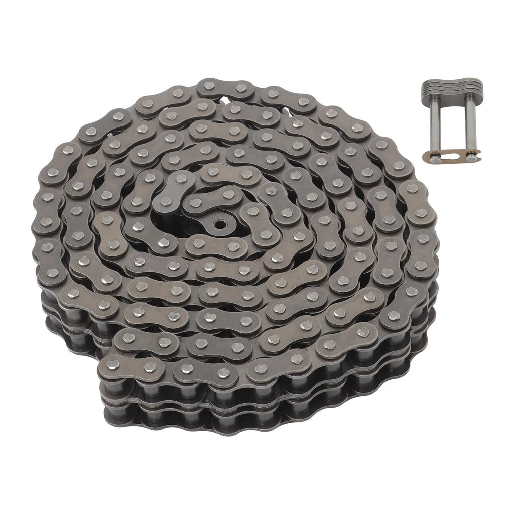 2X #80-2 Double Row Chain for Various Applications (10 Feet, 2 Connectors)