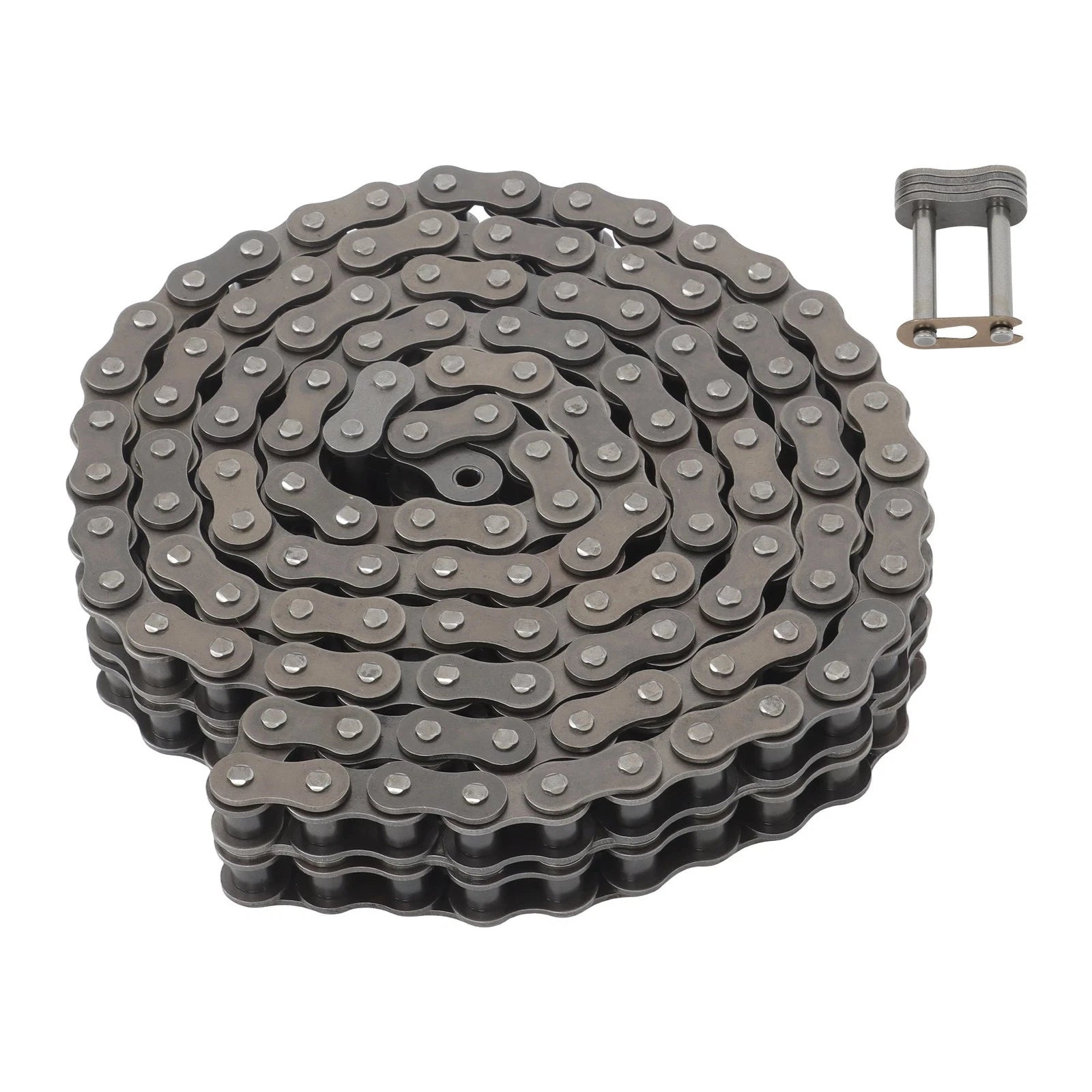 2X #80-2 Double Row Chain for Various Applications (10 Feet, 2 Connectors)