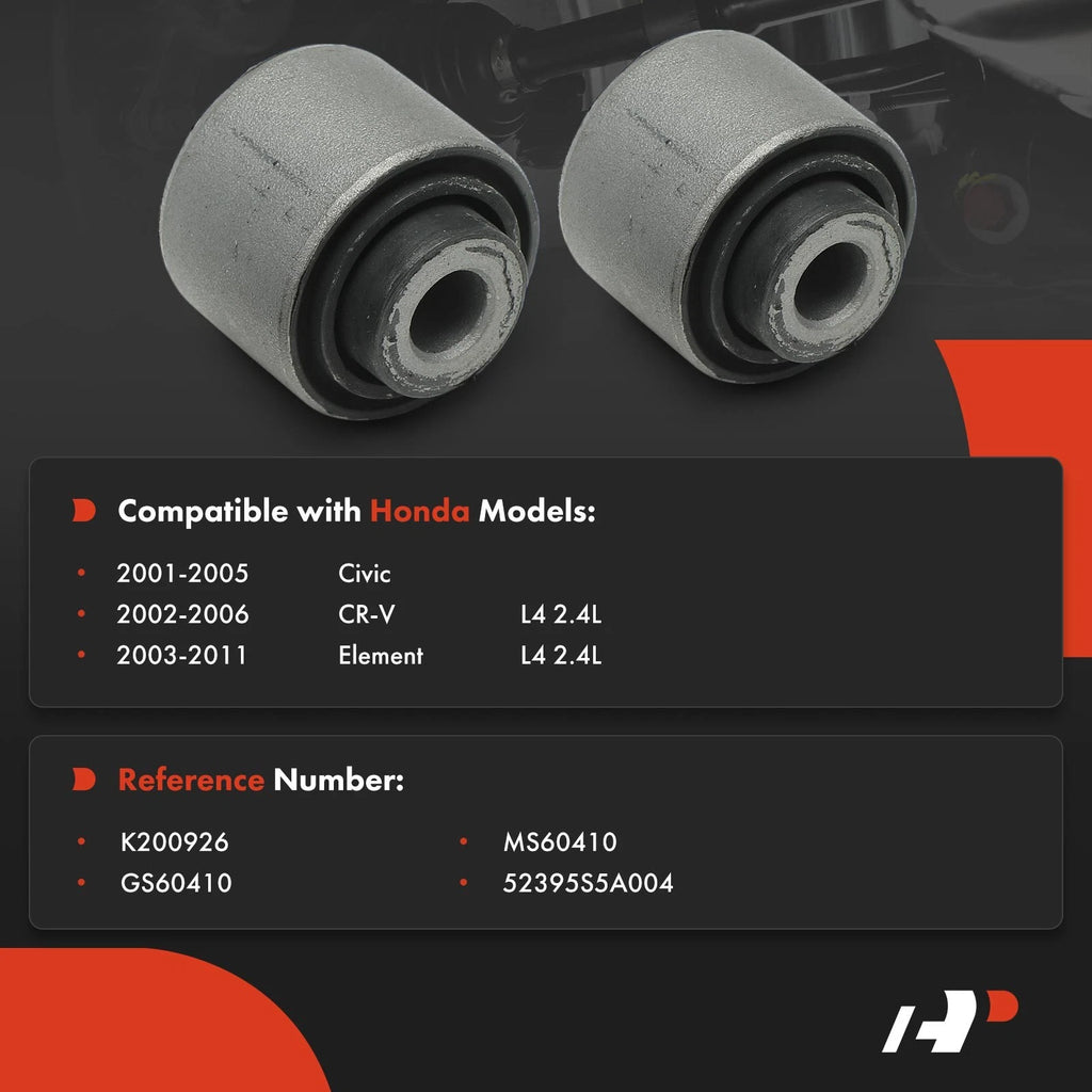 2X Rear Upper Outer Control Arm Bushing for Honda Civic CR-V (2001-2005)