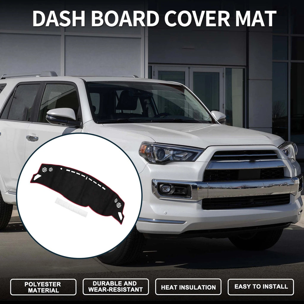 Dashboard Cover Mat for Toyota 86 (ZN6) (2012) Sun Protector Black Red