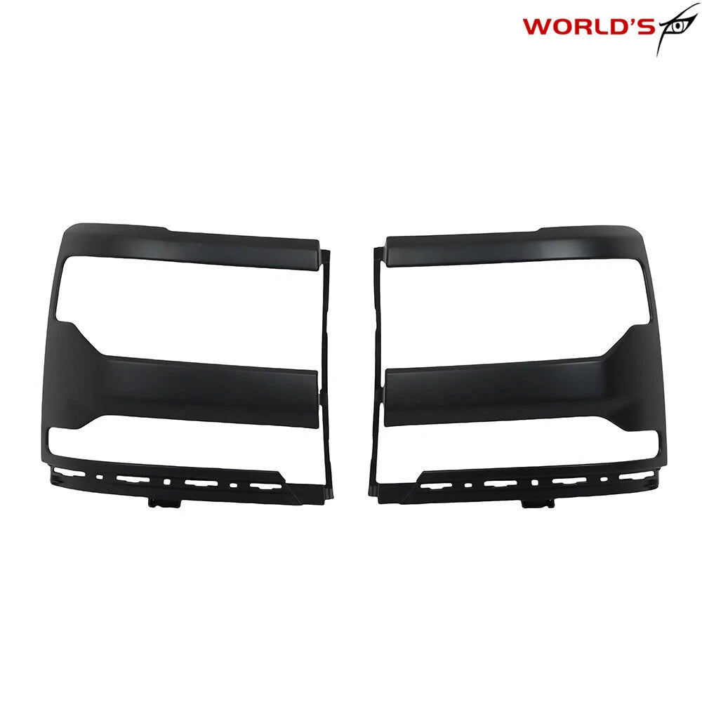 Headlight Trim Bezel Set for Chevy Silverado 1500 (2016–2018) Paintable