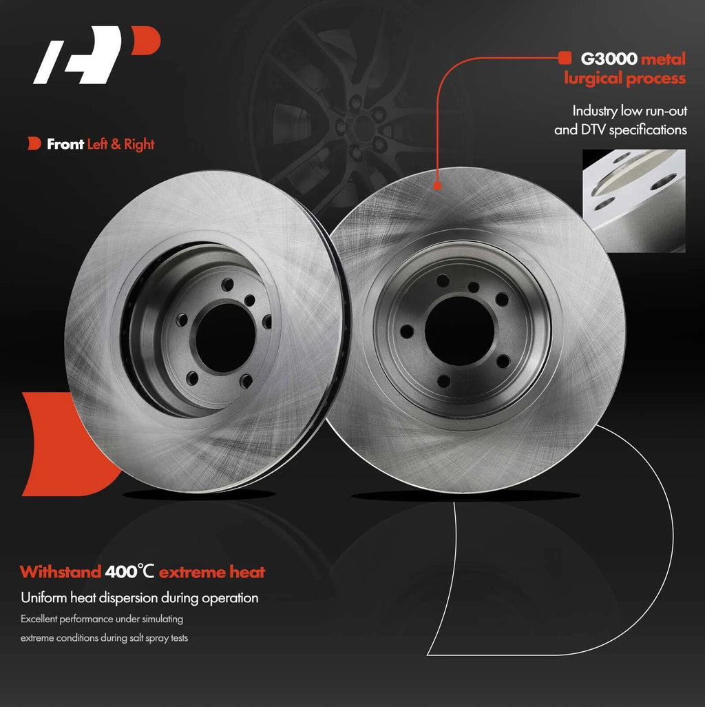Front Disc Brake Rotors for BMW 335i 335xi 335d 335i xDrive (2007–2013)