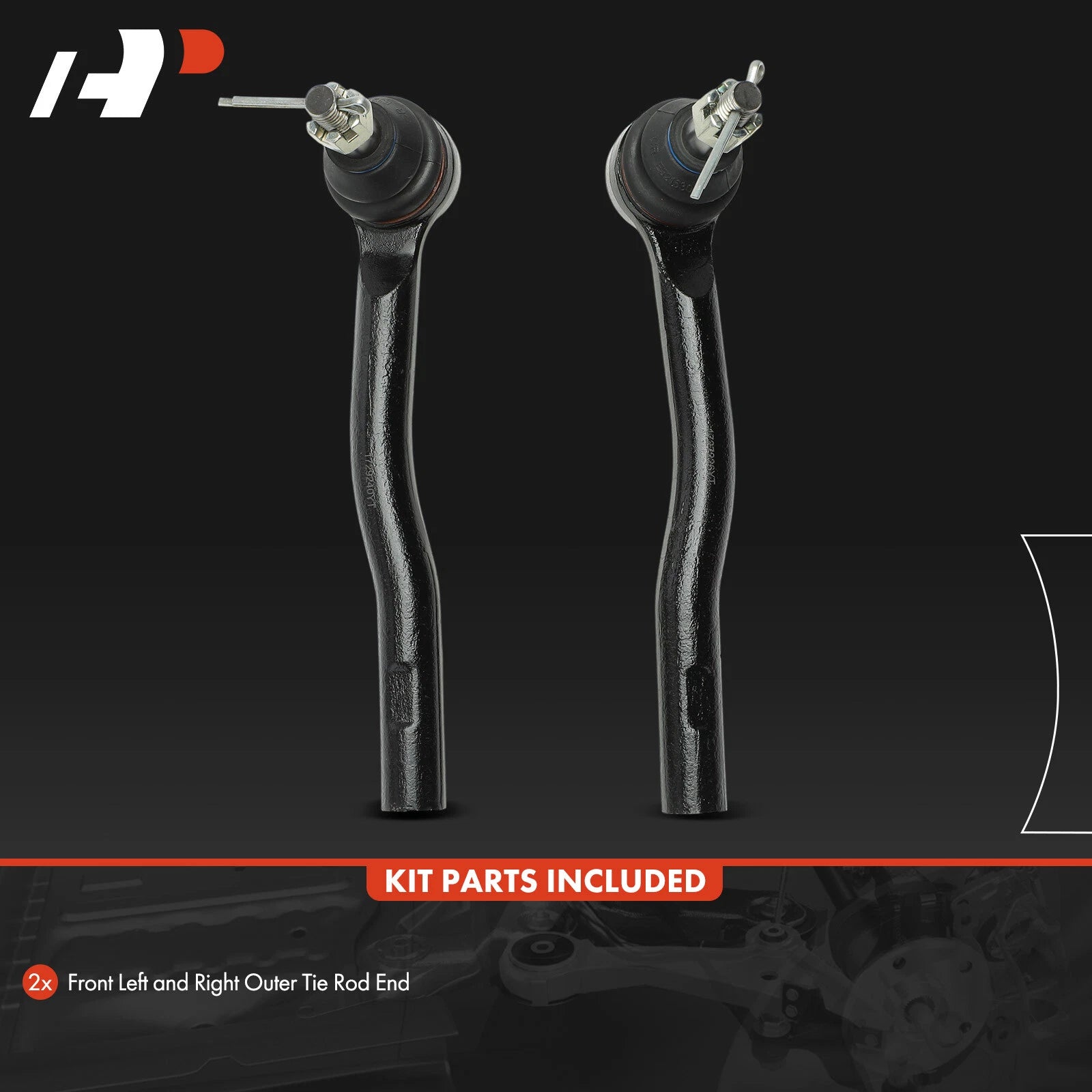 2X Front Outer Tie Rod End for Ford Ranger (2020-2023)