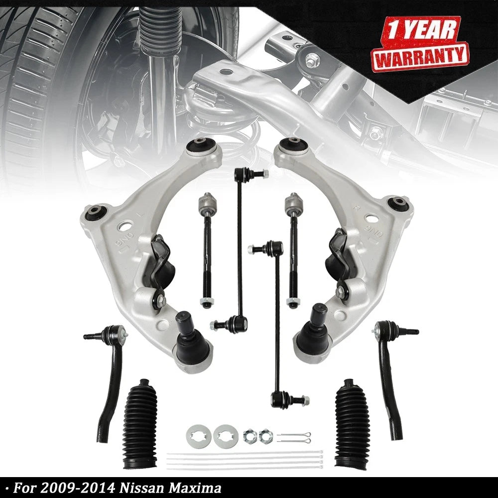 Front Lower Control Arm Ball Joint Tie Rod Sway Bar for Nissan Maxima (2009â2014)