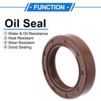 2X Oil Seal Rotary Shaft Seal FKM Rubber 32x47x10mm for Various Models 