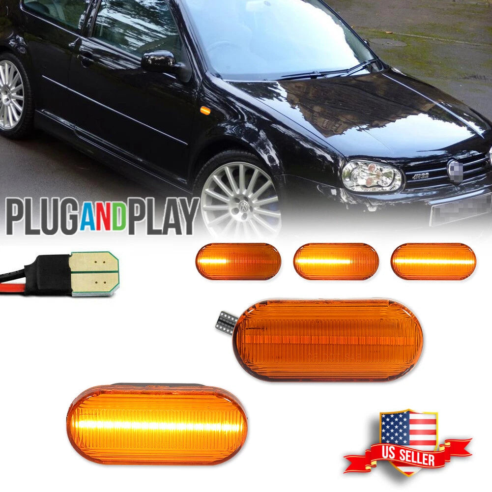 Amber LED Front Side Marker Signal Light for VW Jetta GTI R32 Beetle (1999–2005)
