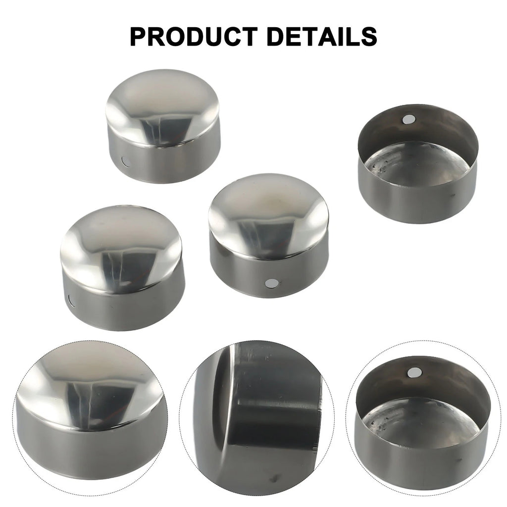 Set of 4 Round End Caps 45mm for Handrail Water Protection