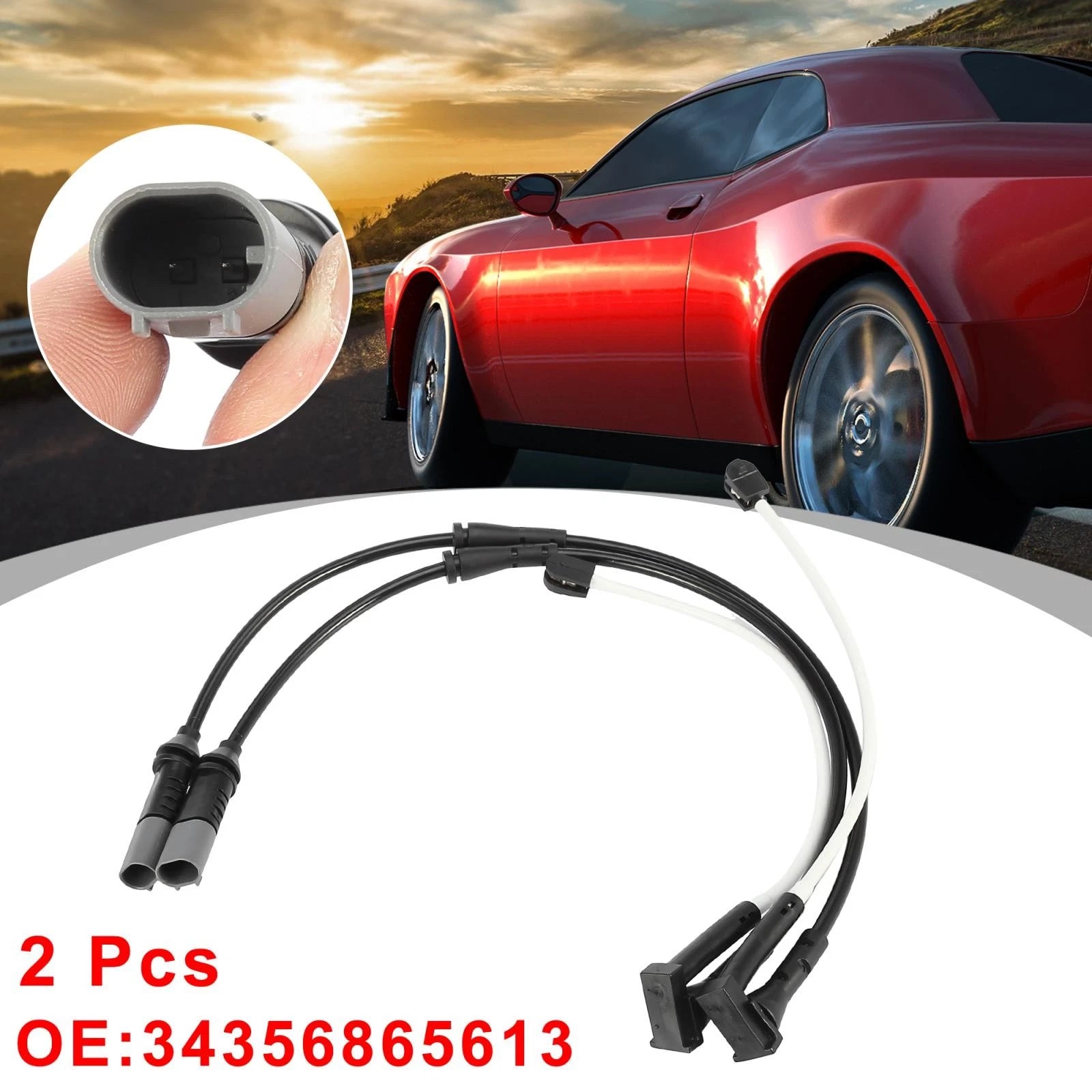 2pcs Brake Pad Wear Sensor for BMW Mini Cooper (2002–2023) 34356865613