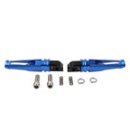 Blue Rear Passenger Foot Pegs for Daytona 675, 955i, Tiger 1050 (2006-2017)