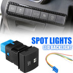 LED Dashboard ON-OFF Button Switch for Toyota Camry RAV4 Corolla (2010–2023)