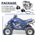 Carburetor Intake Manifold + Throttle Cable for Yamaha Raptor 660 (2001–2005)