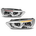 Dual LED DRL + Amber Signal Projector Headlight/Lamp for Ford Focus (2015–2018)