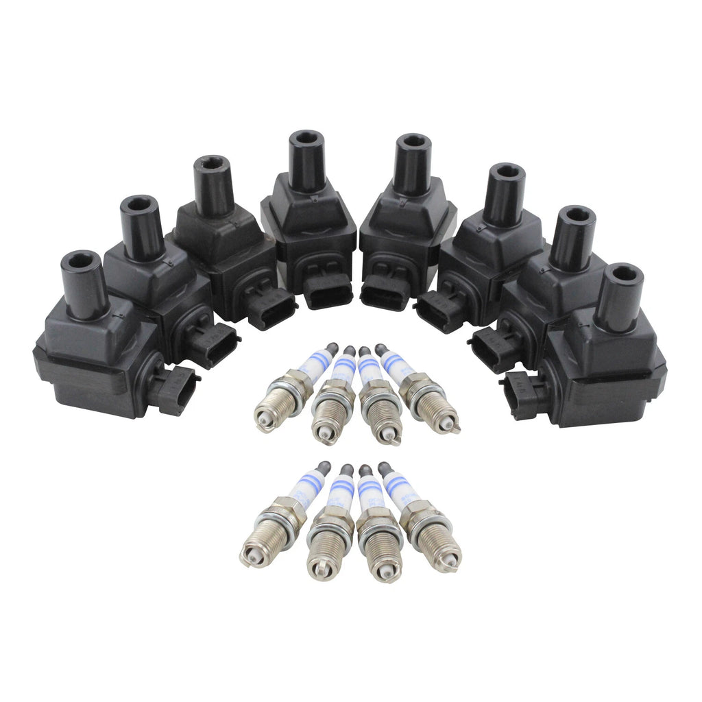 Set of 8 Ignition Coils & Double Platinum Spark Plugs for Mercedes W140 R129