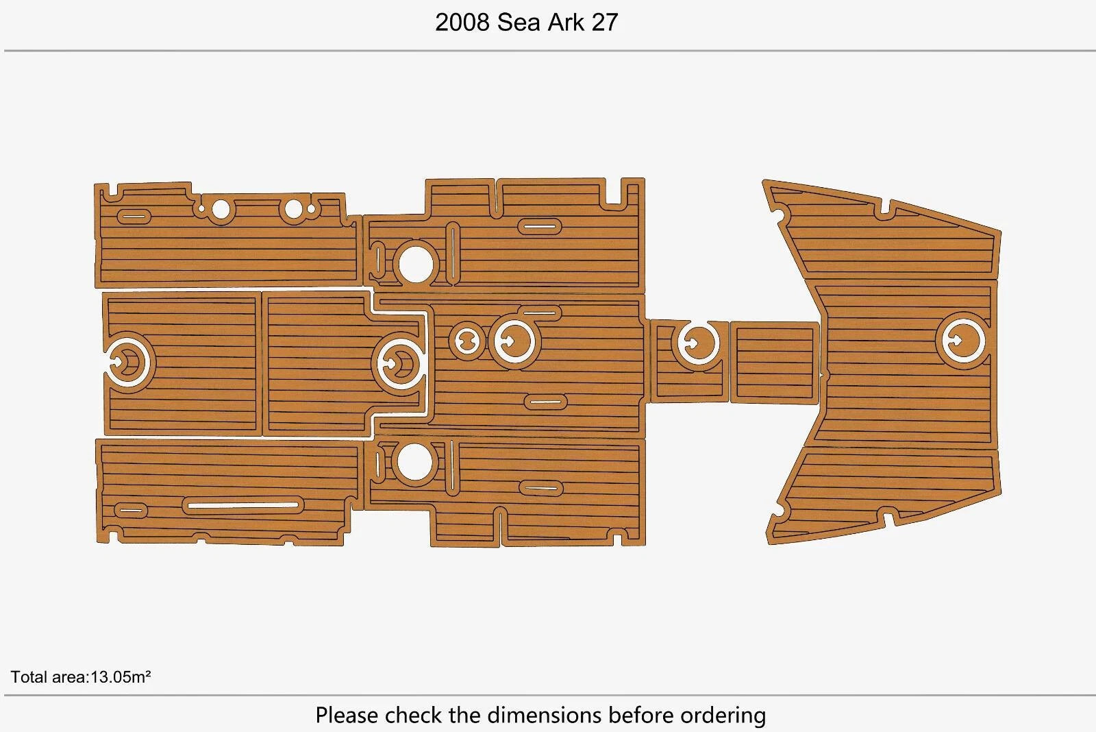 EVA Foam Teak Deck Flooring for Sea Ark 27 (2008)