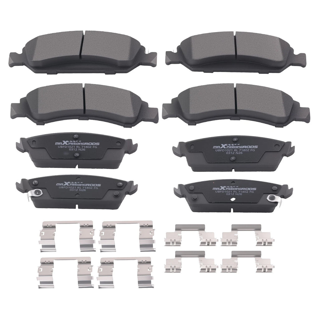 Front & Rear Ceramic Brake Pads Kit for Chevrolet Avalanche Tahoe (2008–2014)