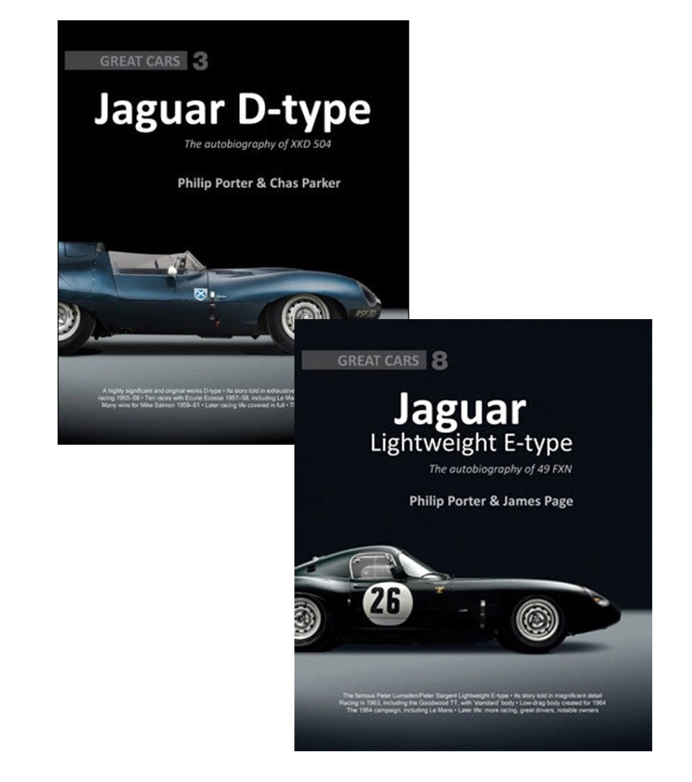 Jaguar D-Type & Lightweight E-Type Book Set for Jaguar Vehicles