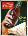 Vintage Tin Metal Sign for Coca Cola Coke Bottle (Antique)