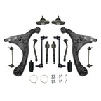 14Pcs Suspension Kit Front Lower Control Arms Tie Rods for Hyundai Elantra (2009–2012)