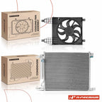 A/C Condenser & Cooling Fan Assembly for Chevy Aveo/Aveo5 (2009–2011)
