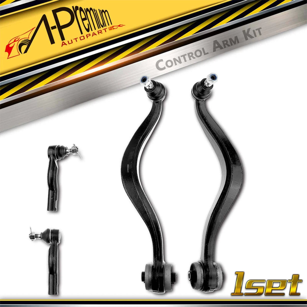Set of 4 Front Control Arms & Tie Rod Ends for Ford Fusion Lincoln Zephyr MKZ (2006–2012)