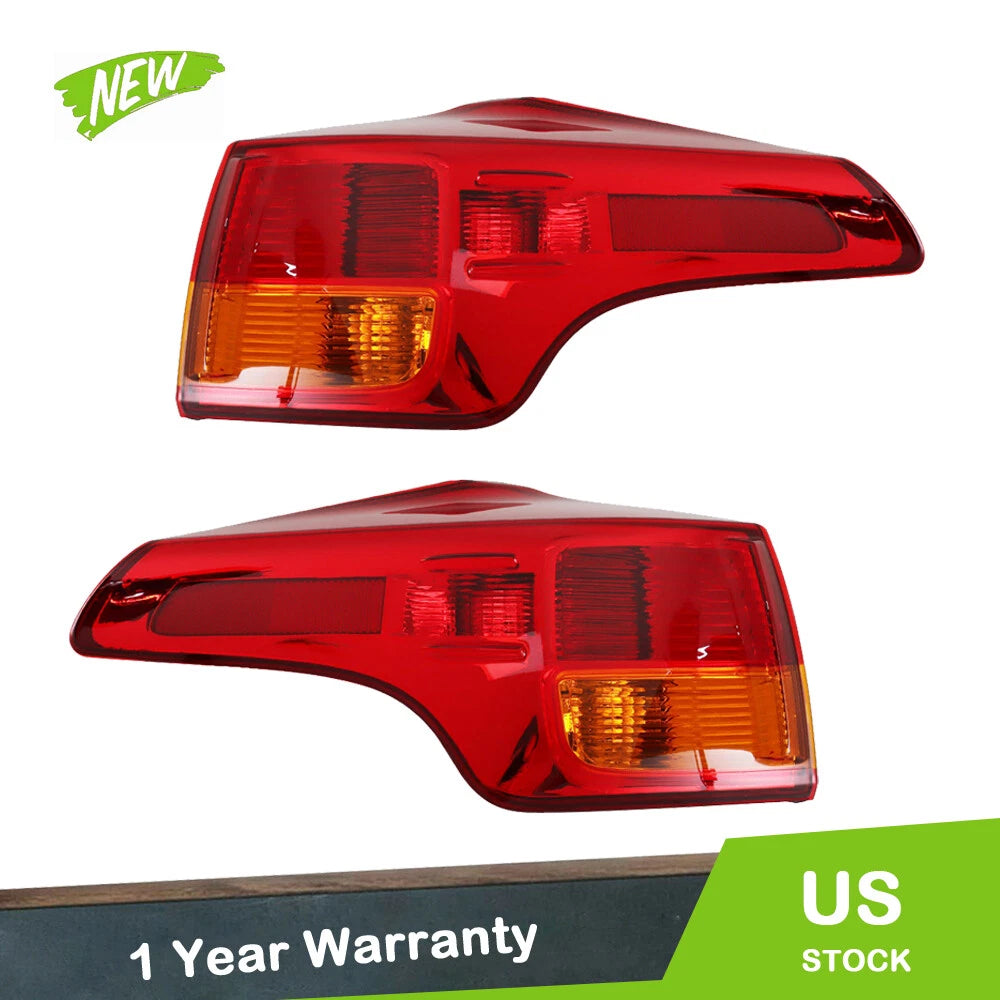 Set of 2 Halogen Red Tail Lights for Toyota RAV4 (2013–2015)