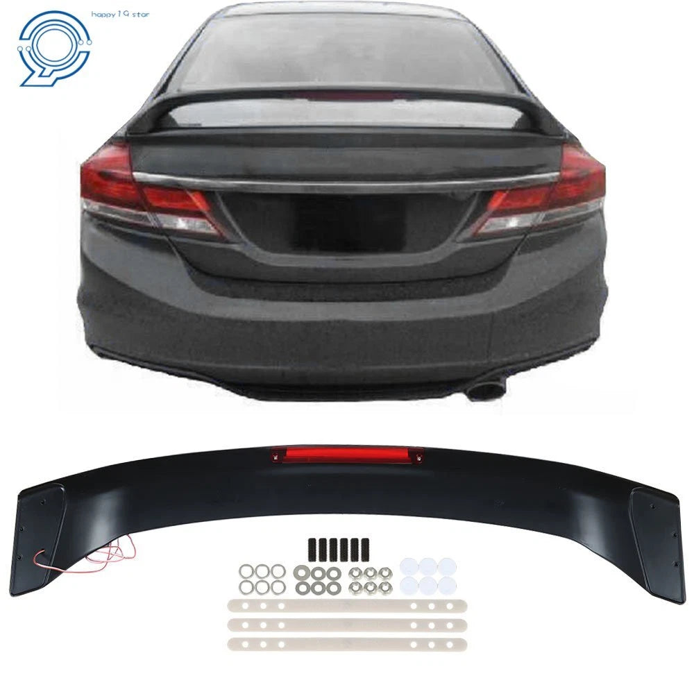 Trunk Spoiler with LED Lights for Honda Civic (2012–2015)