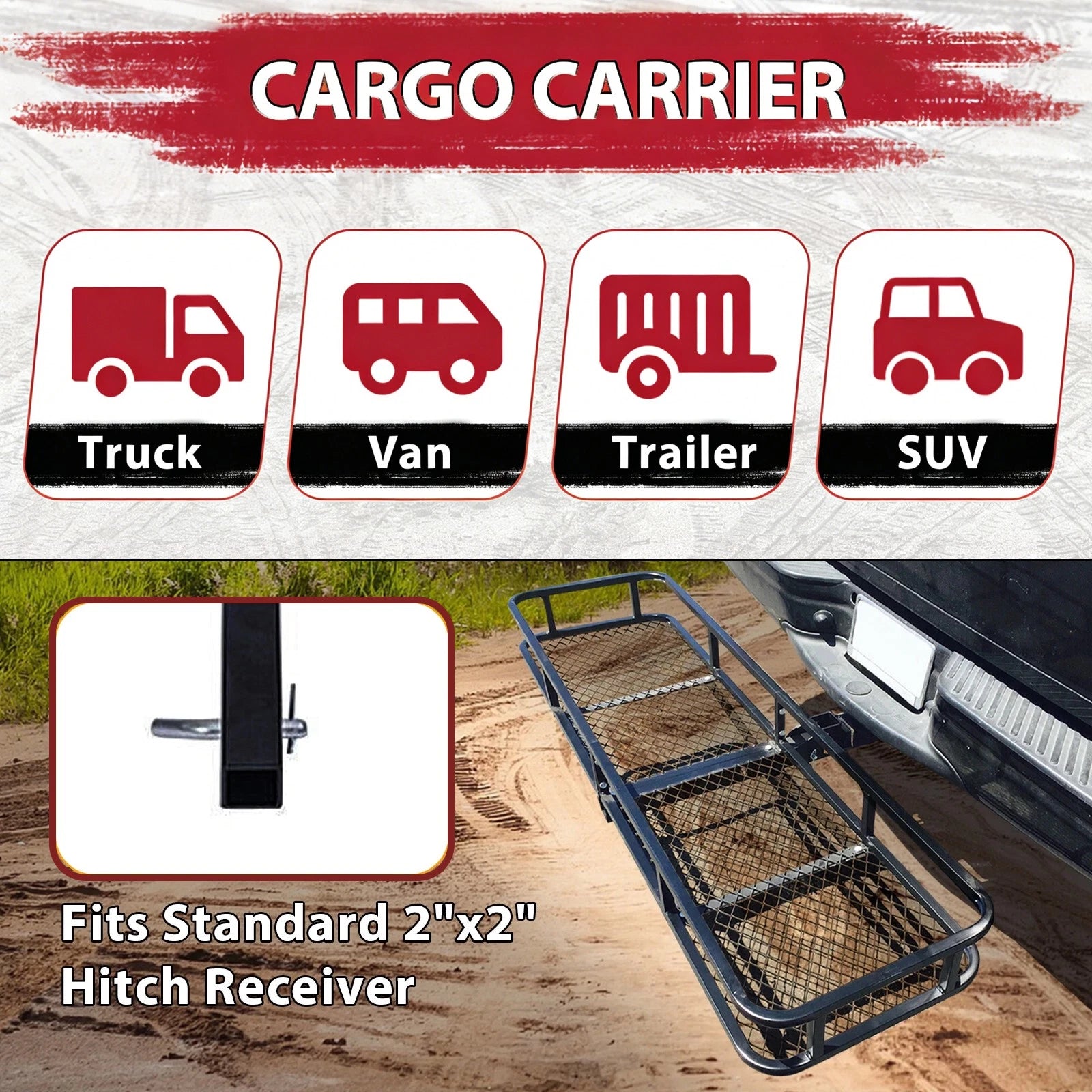 Cargo Carrier for Universal Fit (Foldable, 550 lb Capacity)