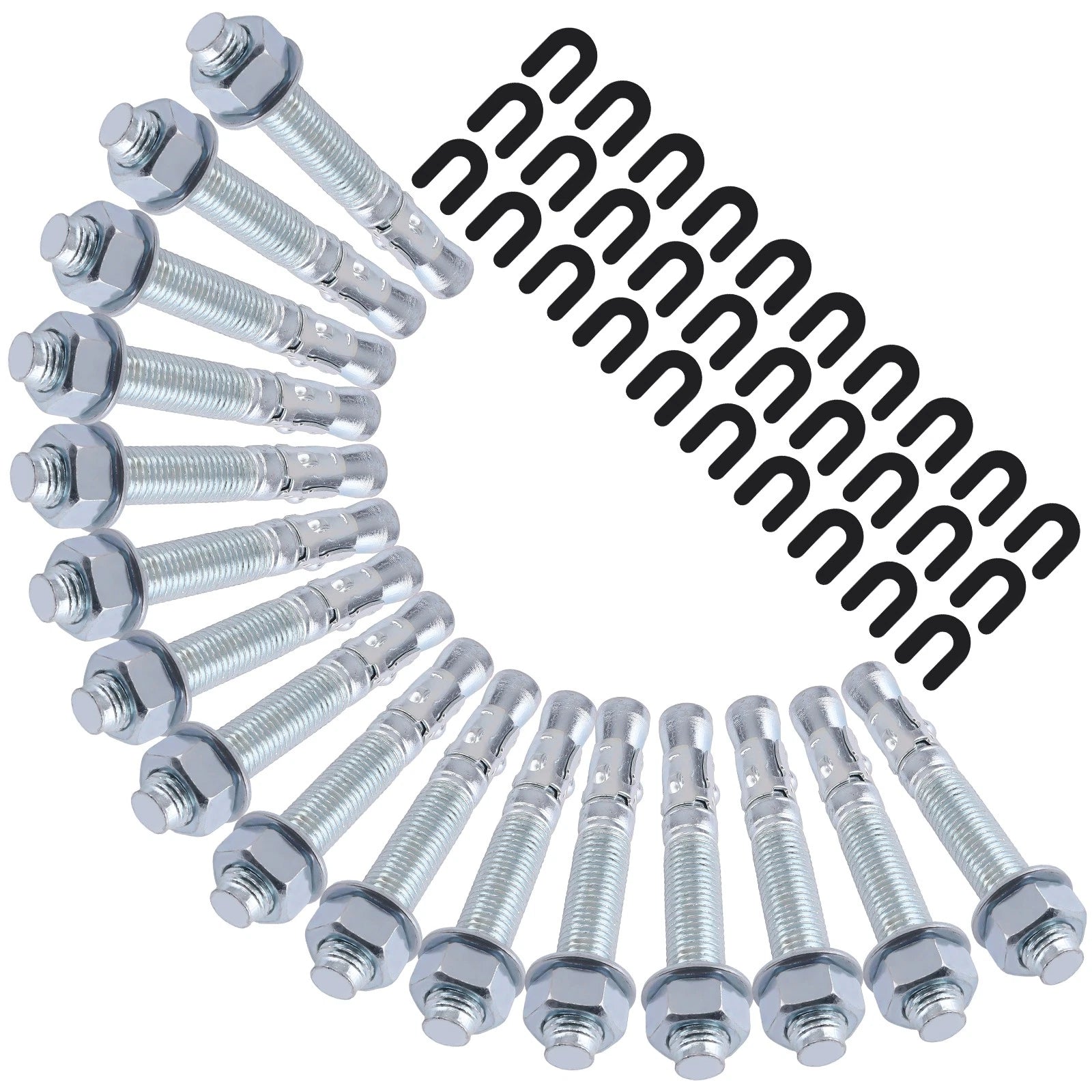 16x All Thread Wedge Anchors & 30x Shims for Lift Installation Kit