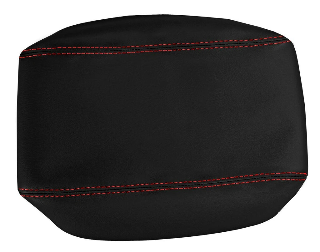 Leather Console Lid Armrest Cover for Lexus ES350 (2013–2018) Red Stitch