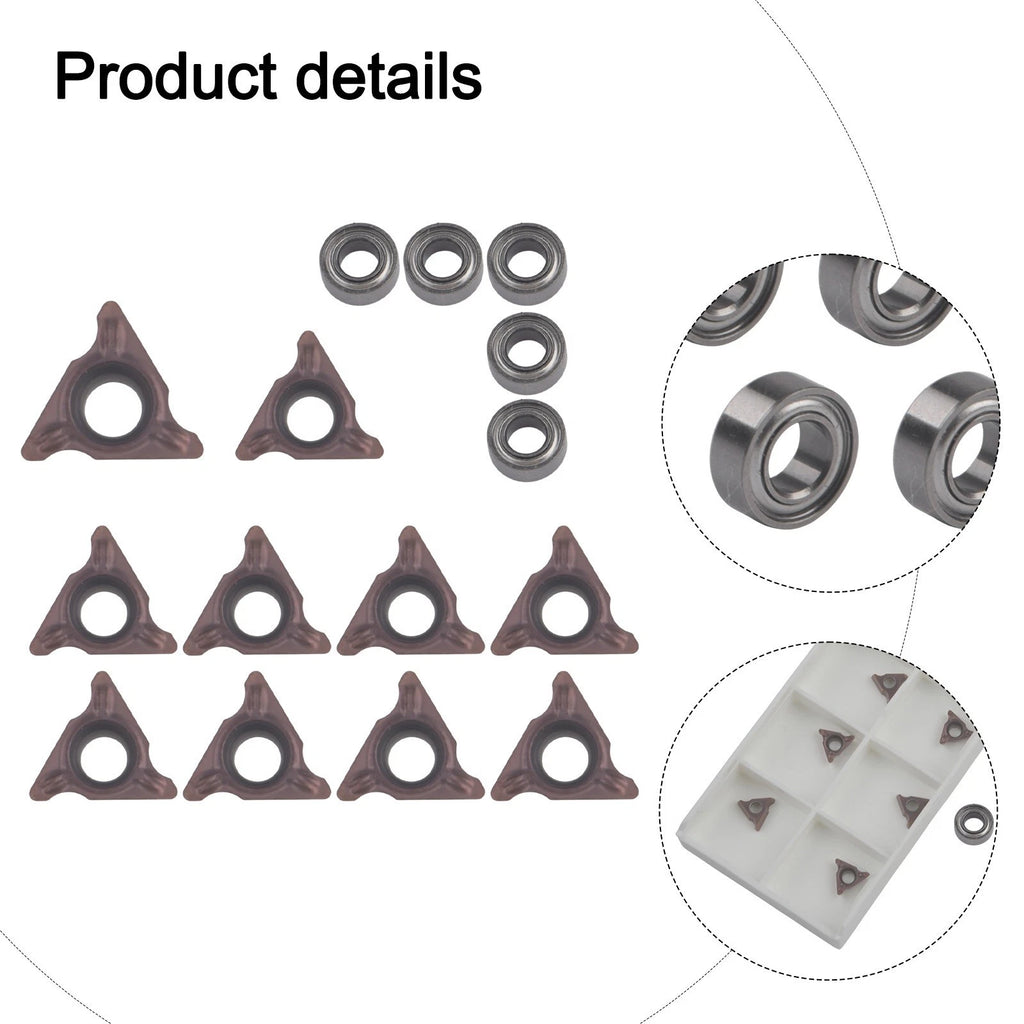 5 Efficient Indexable Inserts with 5 Bearings for Various Materials Processing