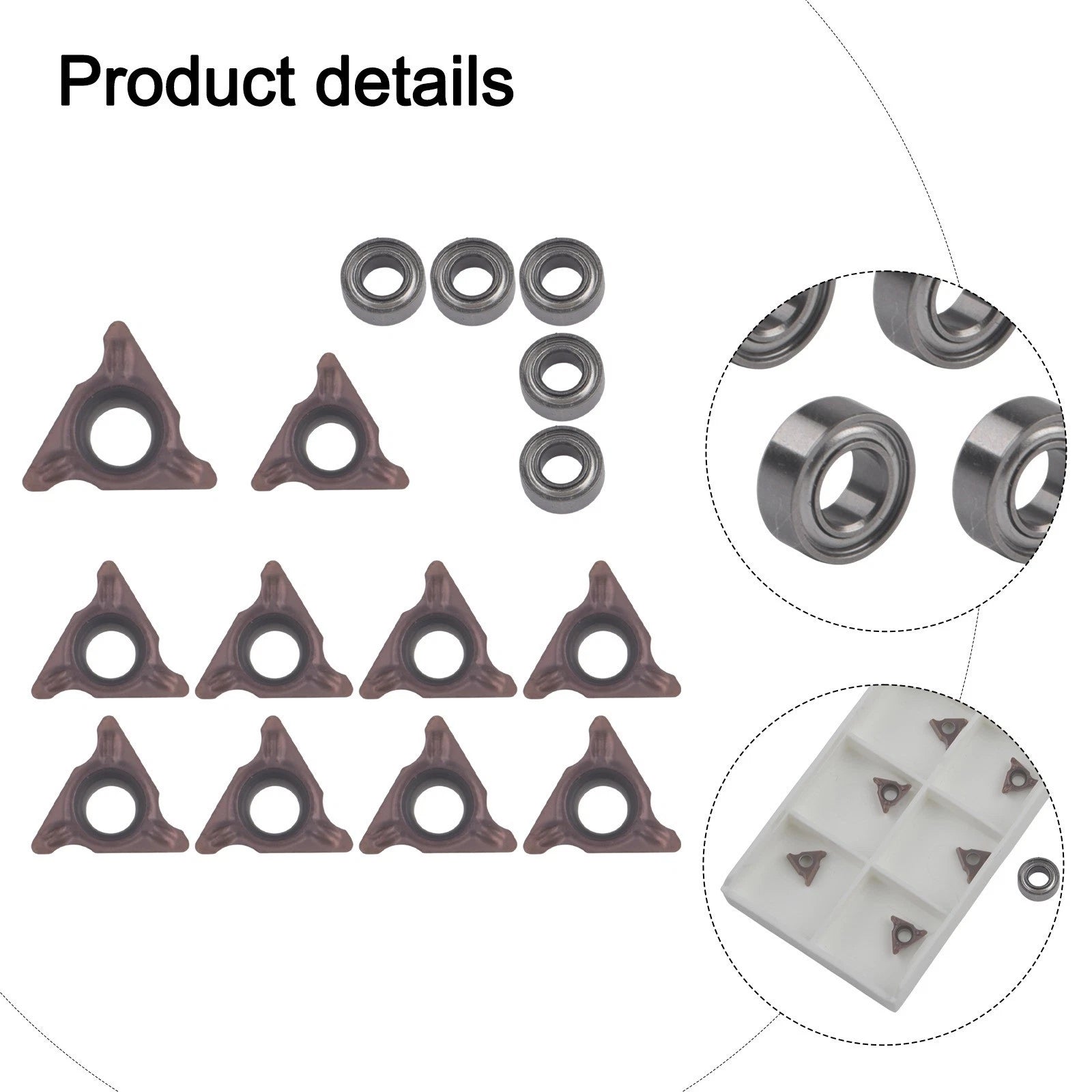 5 Efficient Indexable Inserts with 5 Bearings for Various Materials Processing