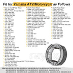 Brake Shoes & Spring for Yamaha (4KN-W253E-11-00, 4BE-W253E-00-00, 2JL-W253E-20-00)