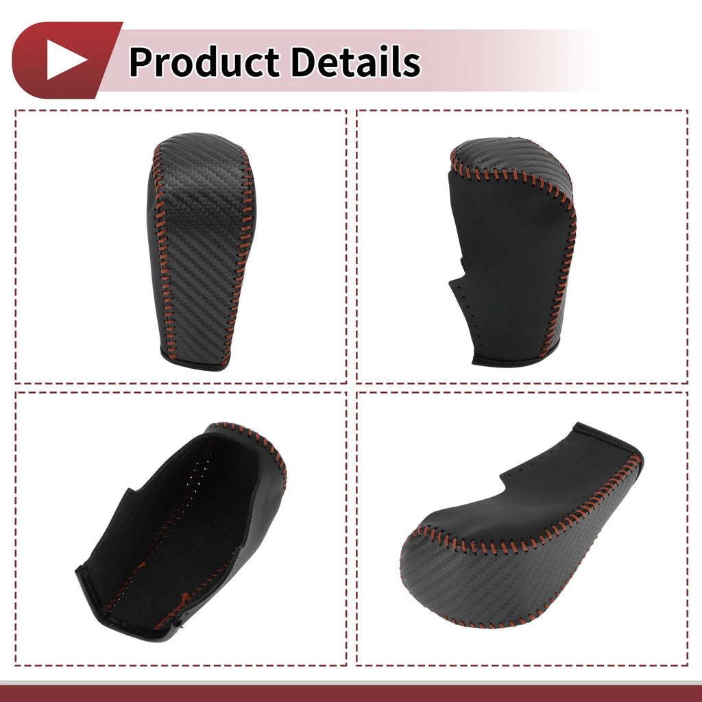 Gear Shift Knob Cover for BMW 3 Series E90 (2006–2013) Black Brown Faux Leather