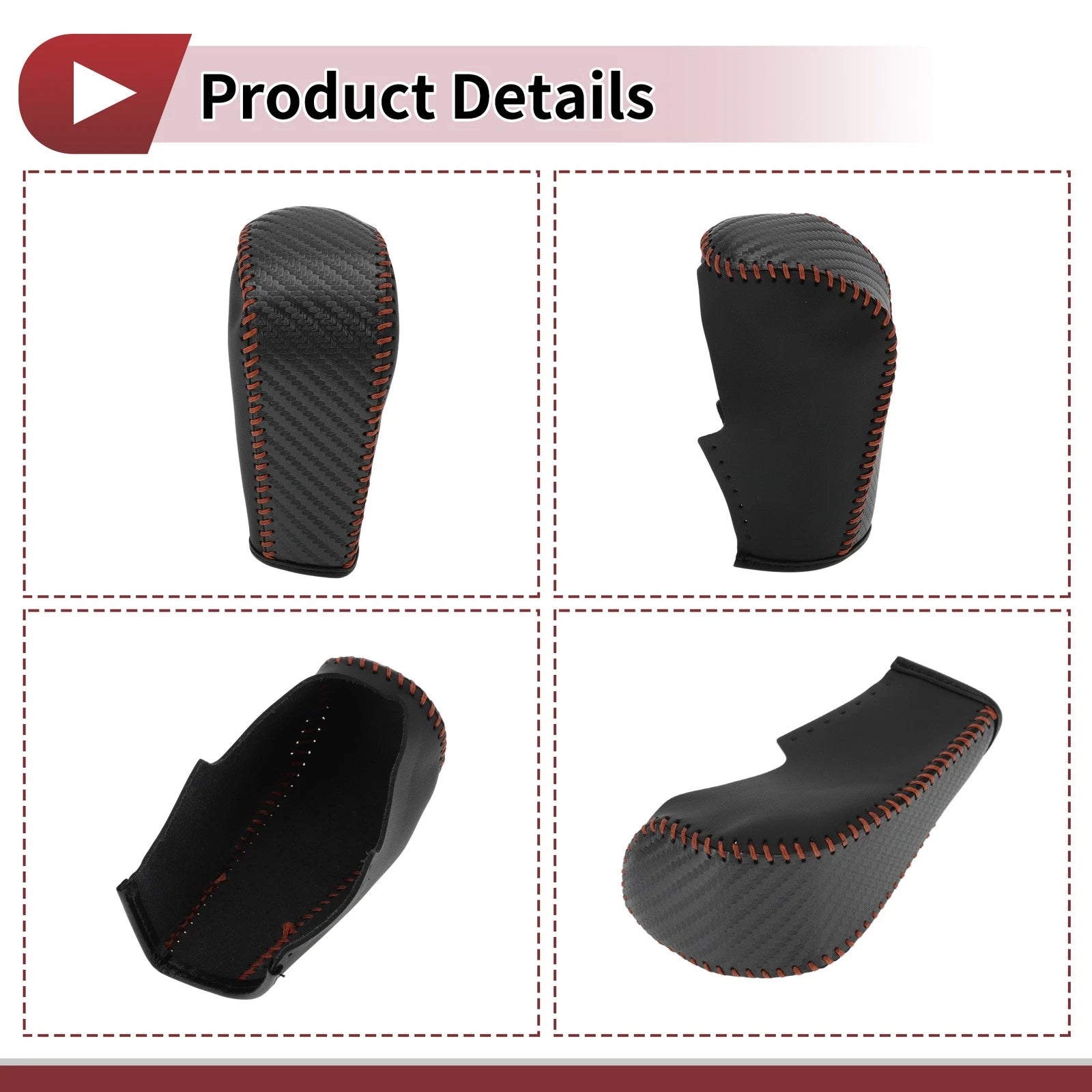 Gear Shift Knob Cover for BMW 3 Series E90 (2006–2013) Black Brown Faux Leather