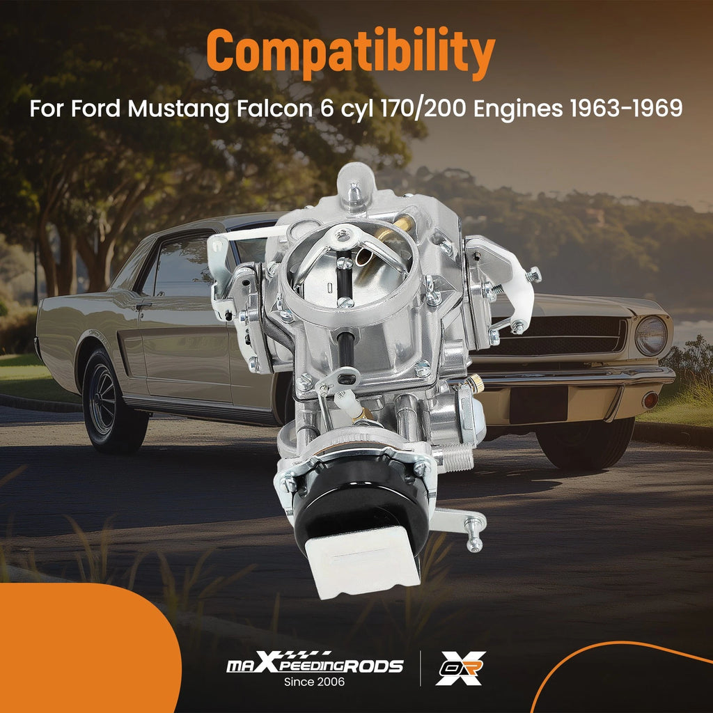Carburetor for Ford Mustang Falcon 170 200 6 Cyl (1963–1969)