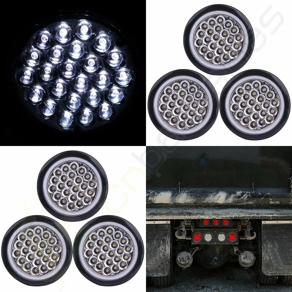 Set of 6 LED Side Marker Tail Lights for Trailer (24V)