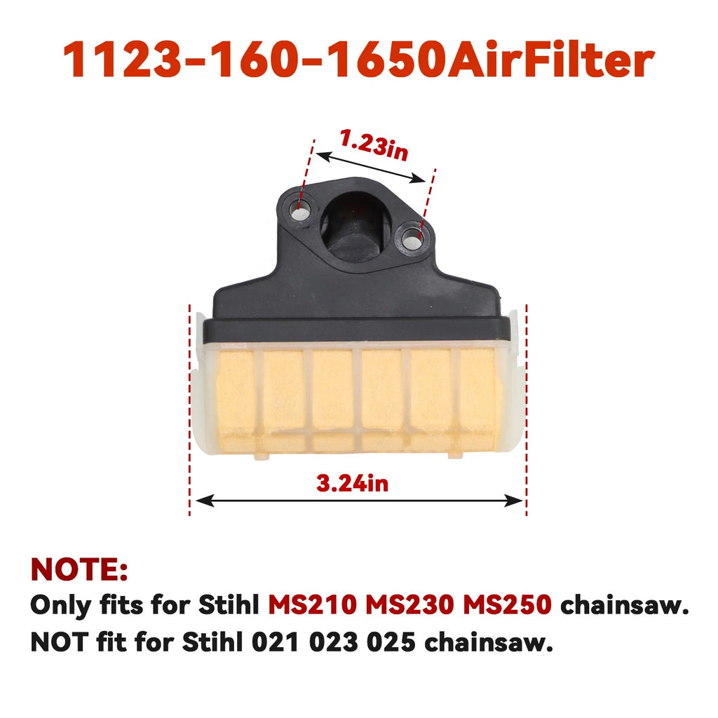 Carburetor Air Filter Kit for Stihl MS210 MS230 MS250 (021–025)