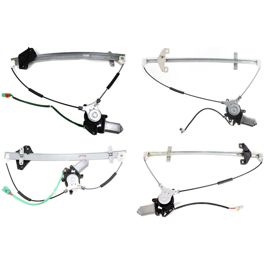 Set of 4 Window Regulators for Honda CR-V (2002–2006)
